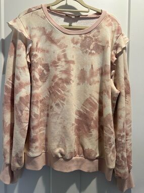 Pink Tie-Dye Pullover Sweatshirt